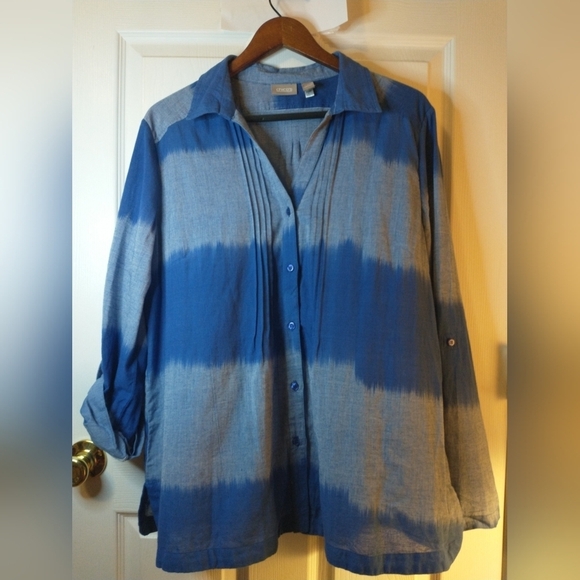 Chico's Tops - Chico's women's 100%cotton top size Large us Chico's 3